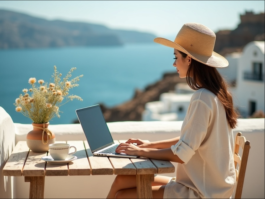 Person Working Remotely